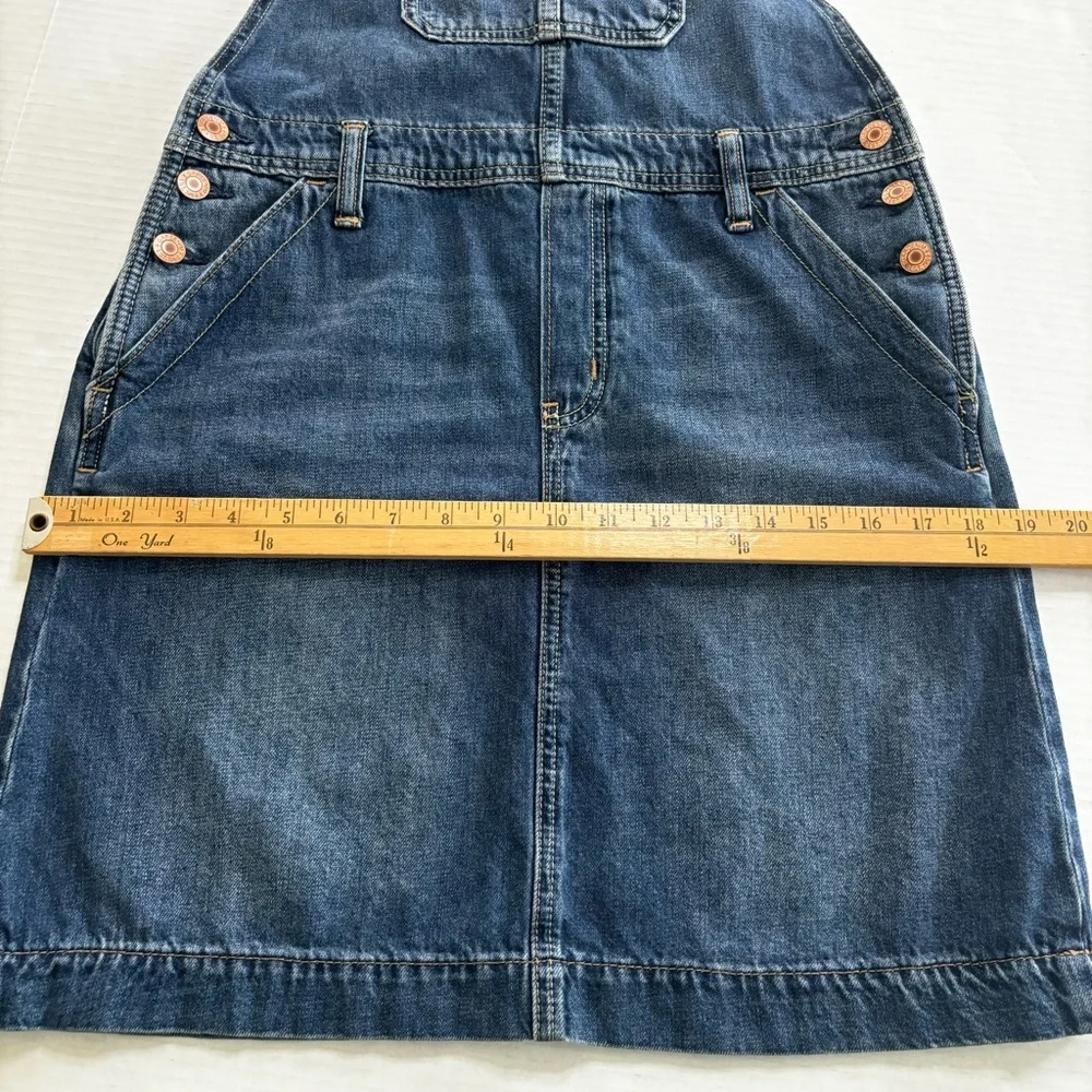 Gap Denim Skirtall Overall Dress Pockets Medium Blue Kid Size‎ XXL or Women’s S